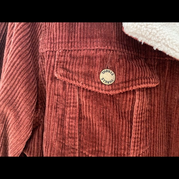 Thrills Bianca cord jacket in dark red - Picture 4 of 8